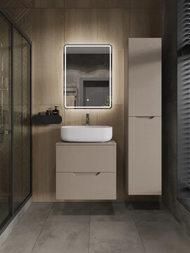 Мебель для ванной комнаты Orange Line 60 см латте матовый