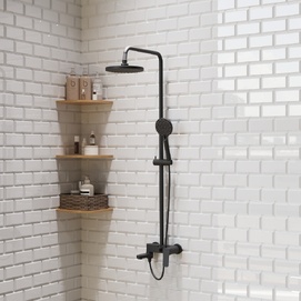 Душевая стойка Paini Viva Style P4YO687D250F3D110 черная, с изливом