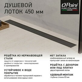 Душевой трап Paini Klasik CH450KC