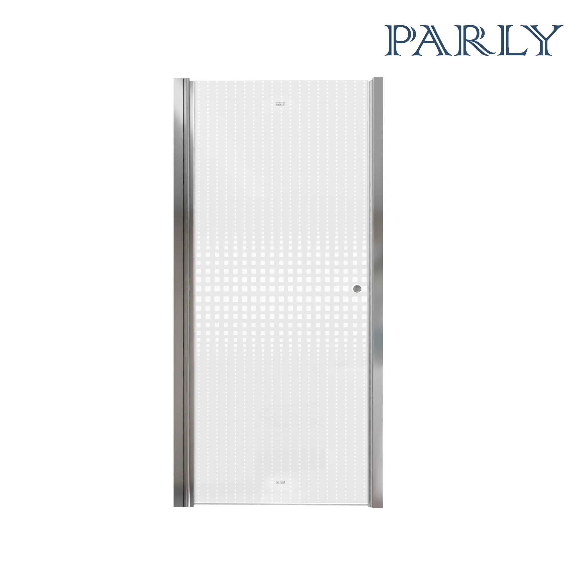 Душевая дверь в нишу Parly 70х185 DE70 стекло прозрачное с рисунком профиль хром 11590₽