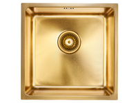 Мойка для кухни нержавеющая Paulmark AISI304 Lassan PM304444-BG брашированное золото 44 см