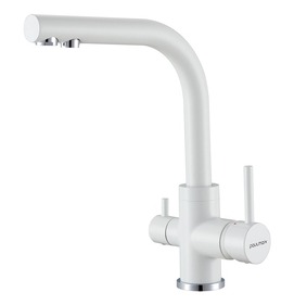 Смеситель для кухни Paulmark Essen Es213011-WH Белый матовый