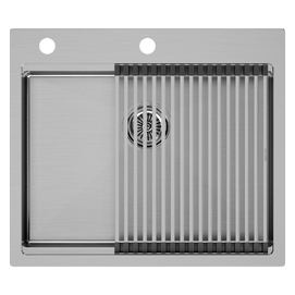 Кухонная мойка Paulmark KRONER-PRO 59 PM705951-BS нержавеющая сталь