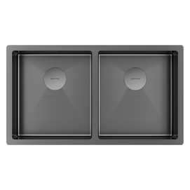 Кухонная мойка Paulmark NEXT 78/2 UNI PM207844-GM вороненая сталь