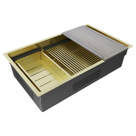 Кухонная мойка Paulmark NEXT-MULTI SINK 74 UNI 74x45 PM787445-LG светлое золото