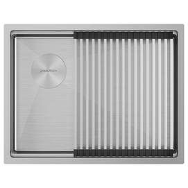 Кухонная мойка Paulmark NEXT-PRO 58-L UNI PM705845-L-BS брашированная сталь