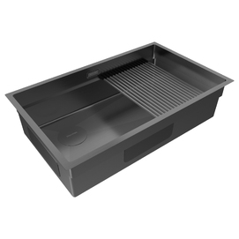 Кухонная мойка Paulmark NEXT-PRO 74-L UNI PM707445-L-GM вороненая сталь