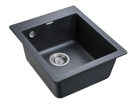 Кухонная мойка Paulmark KANTE 40 PM104249-BLM черный металлик