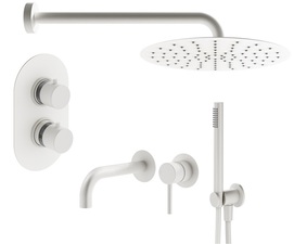 Комплект смесителя для раковины с верхним душем Plumberia Selection IXO KITXOT18BO210
