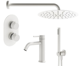 Комплект смесителя для раковины с верхним душем Plumberia Selection IXO KITXOT18BO53