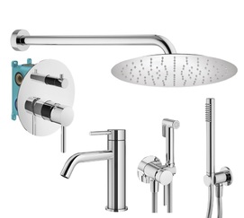 Комплект гигиенического смесителя с верхним душем Plumberia Selection IXO KITZXO18CR53