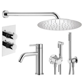 Комплект гигиенического смесителя с верхним душем Plumberia Selection IXO KITZXOT18QCR53