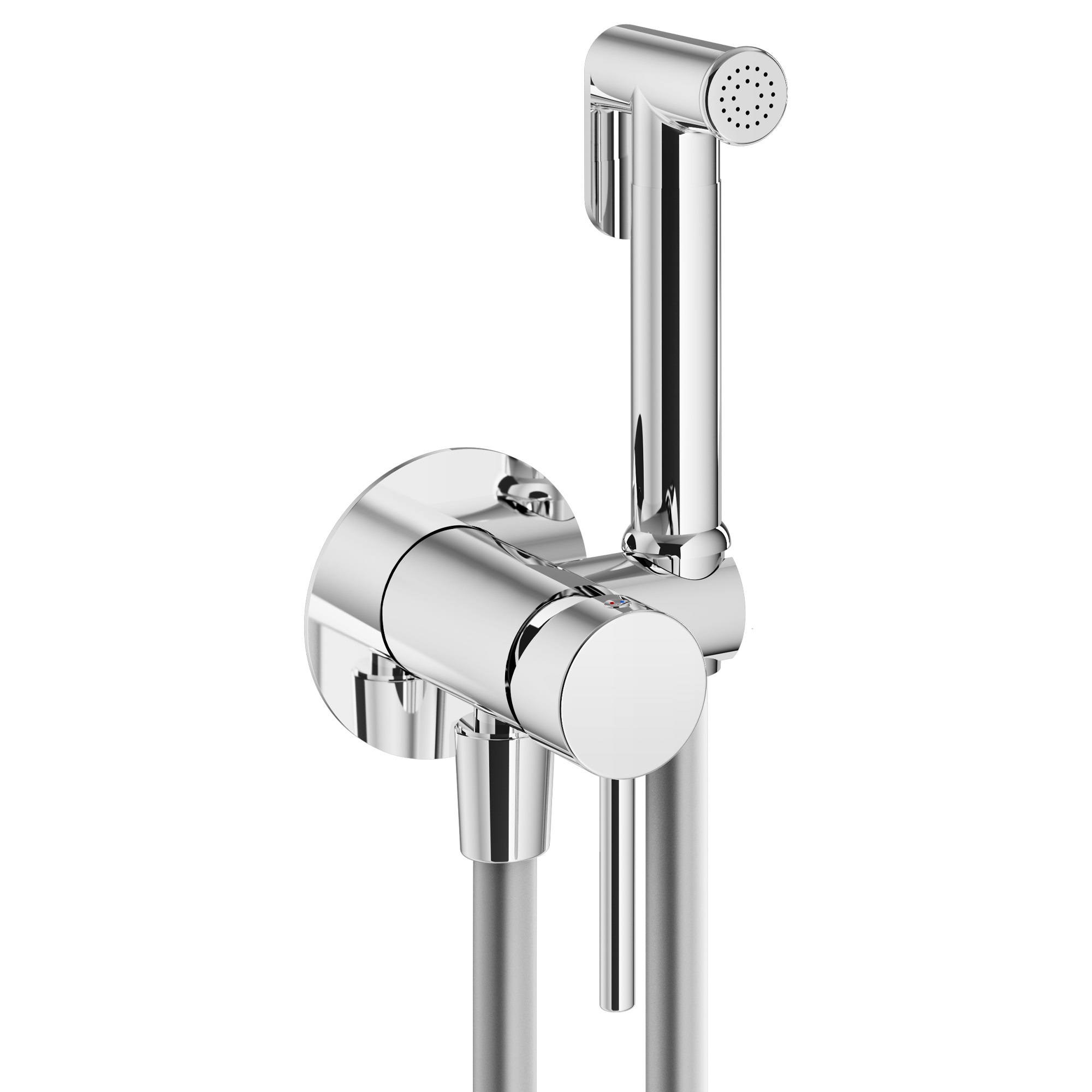 Комплект гигиенического смесителя с верхним душем Plumberia Selection IXO KITZXOT18QCR53 с термостатом, хром