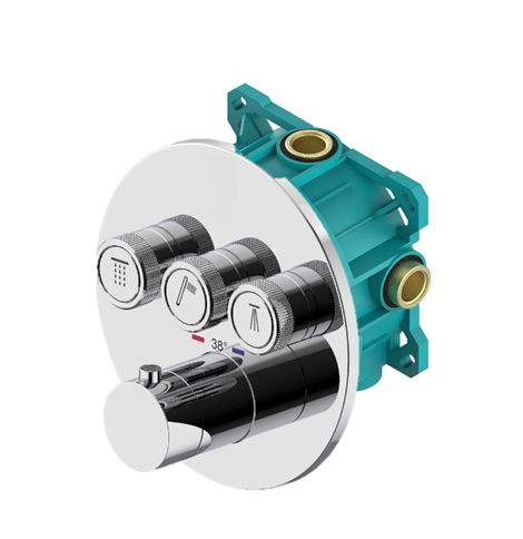 Комплект со смесителем и верхним душем Plumberia Selection PS BOX KITPSB03CR60 с изливом с термостатом хром 122311₽