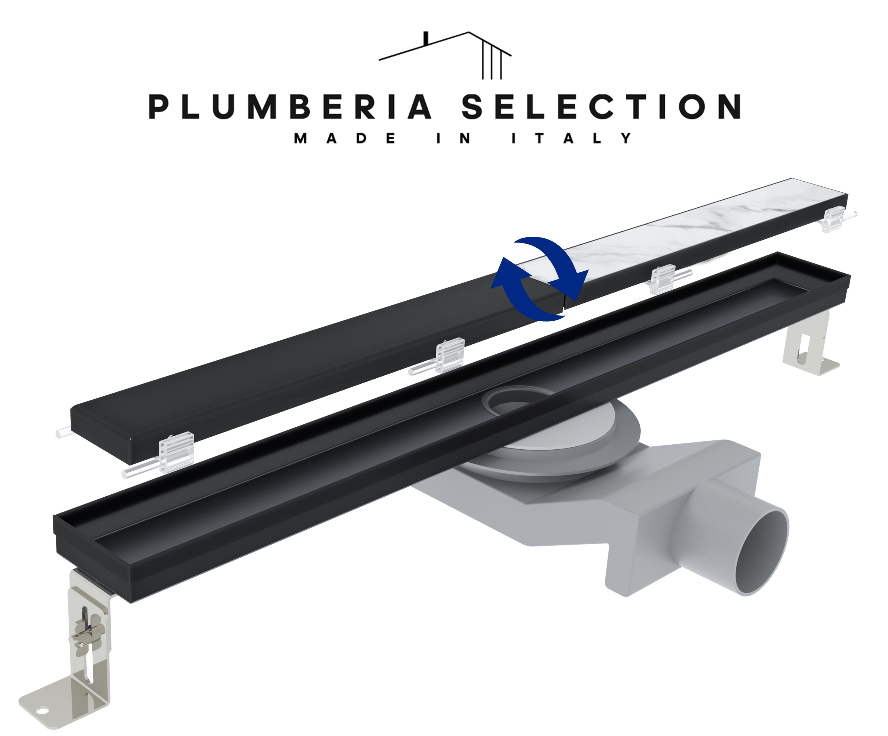 Душевой трап Plumberia Selection Psl Linear 100 см PSL100NO черный матовый