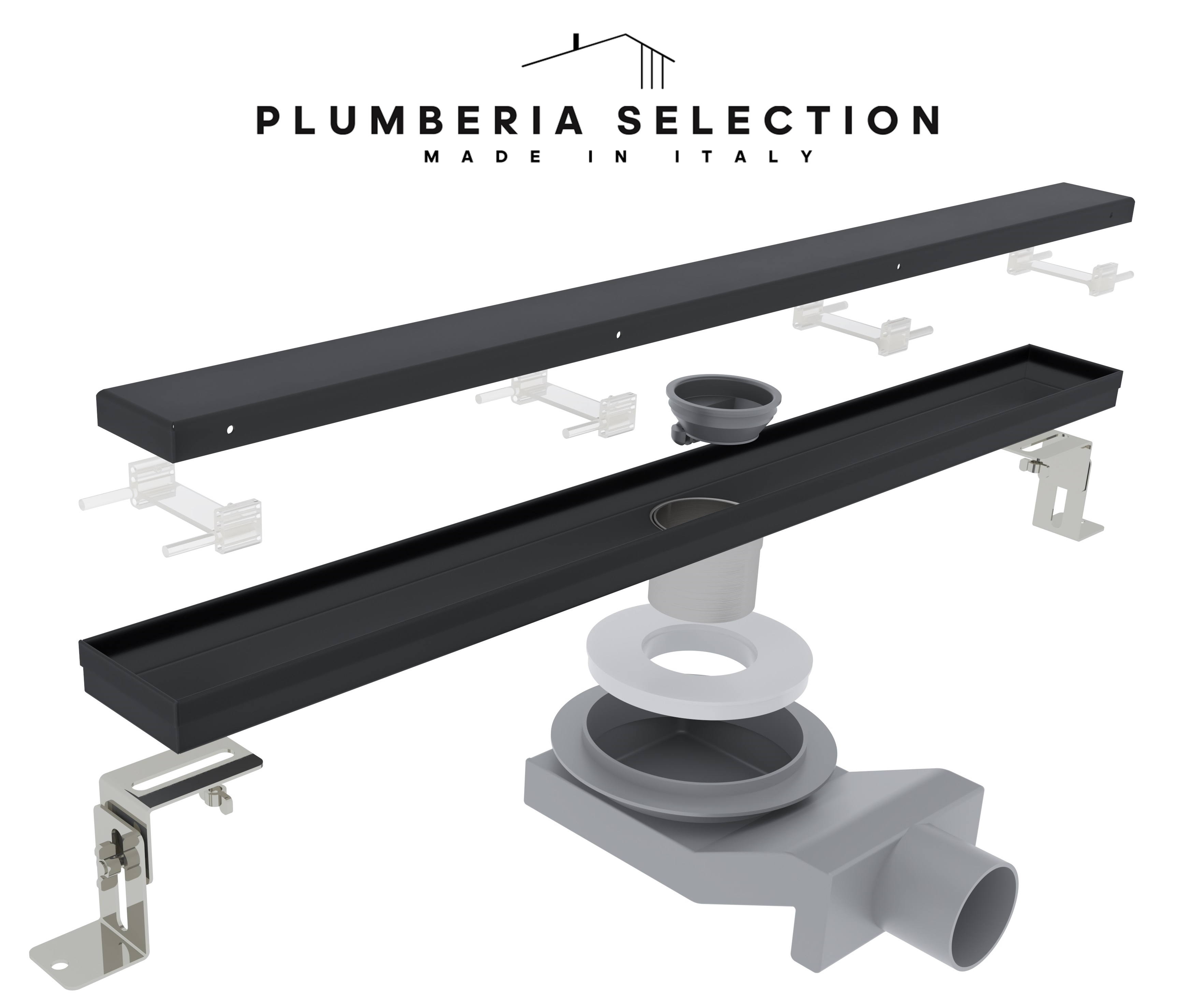 Душевой трап Plumberia Selection Psl Linear 100 см PSL100NO черный матовый 27943₽