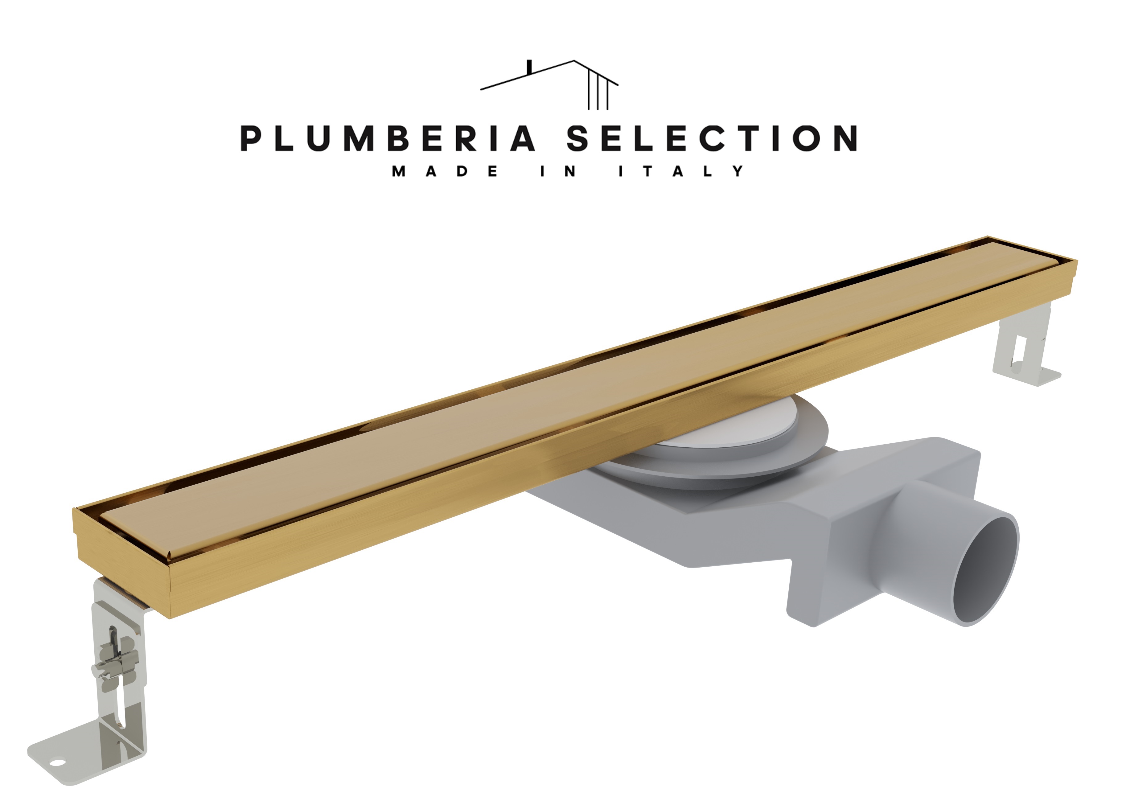 Душевой трап Plumberia Selection Psl Linear 60 см PSL60OB золото брашированное