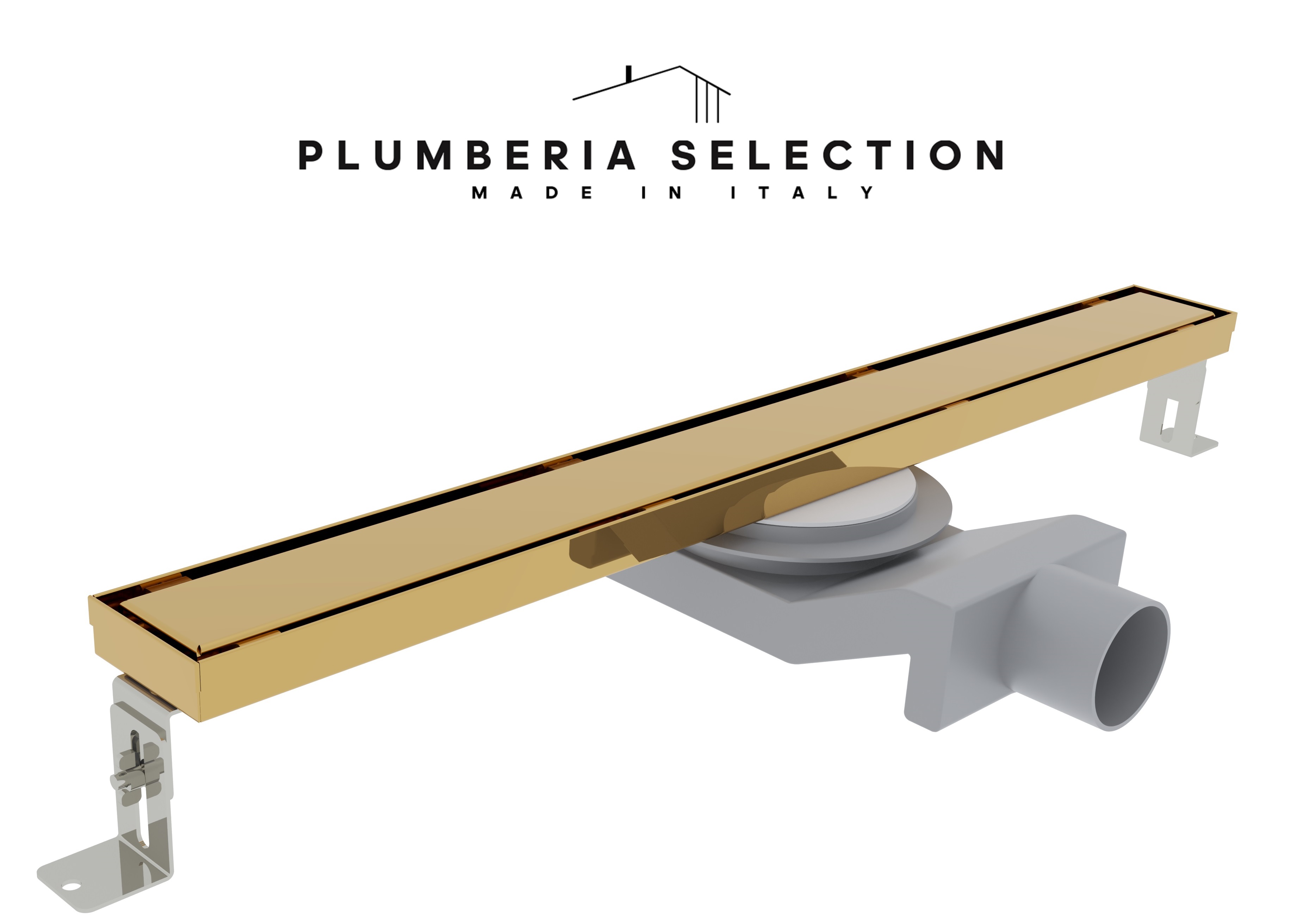 Душевой трап Plumberia Selection Psl Linear 60 см PSL60OR золото 24К