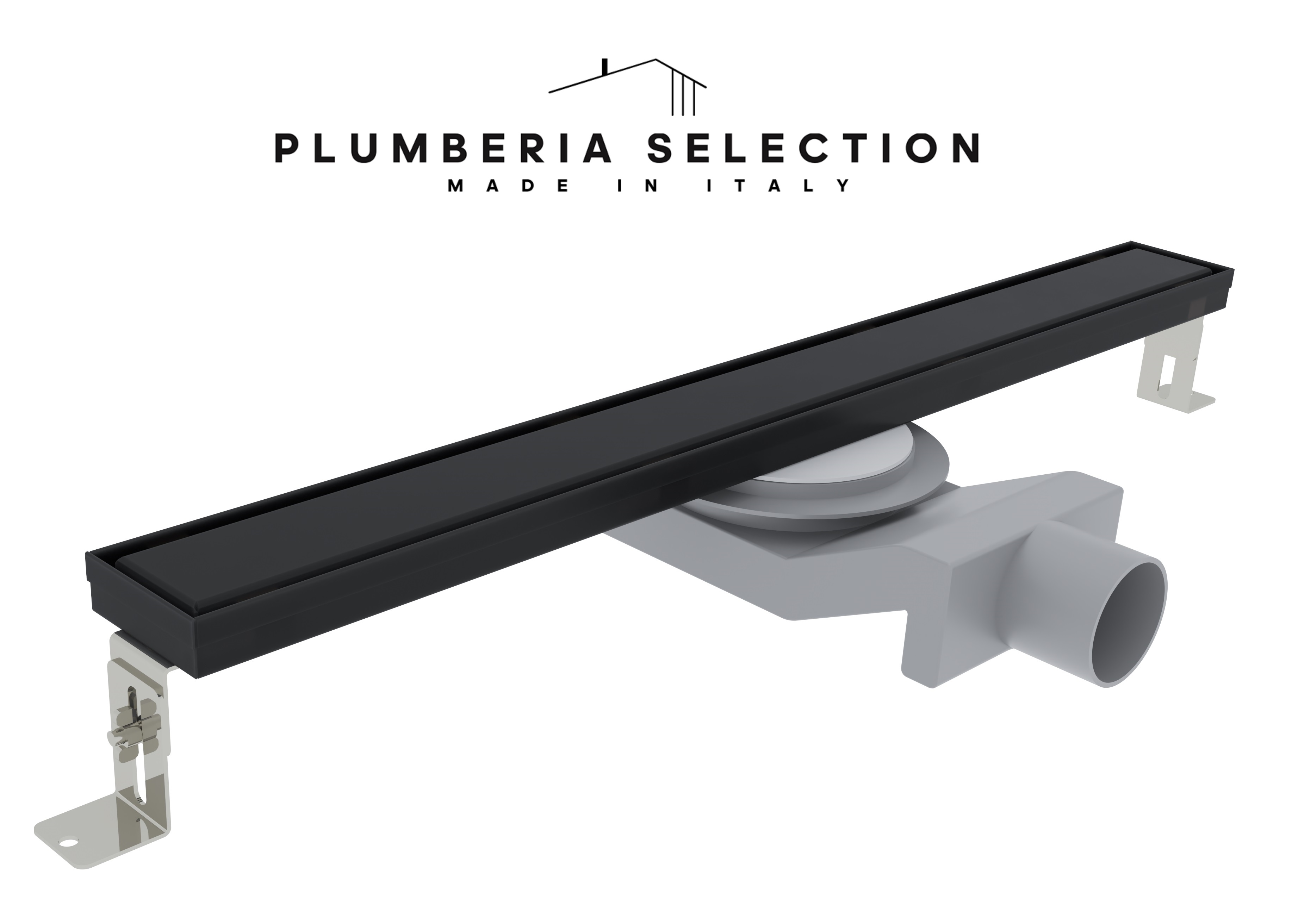 Душевой трап Plumberia Selection Psl Linear 80 см PSL80NO черный матовый