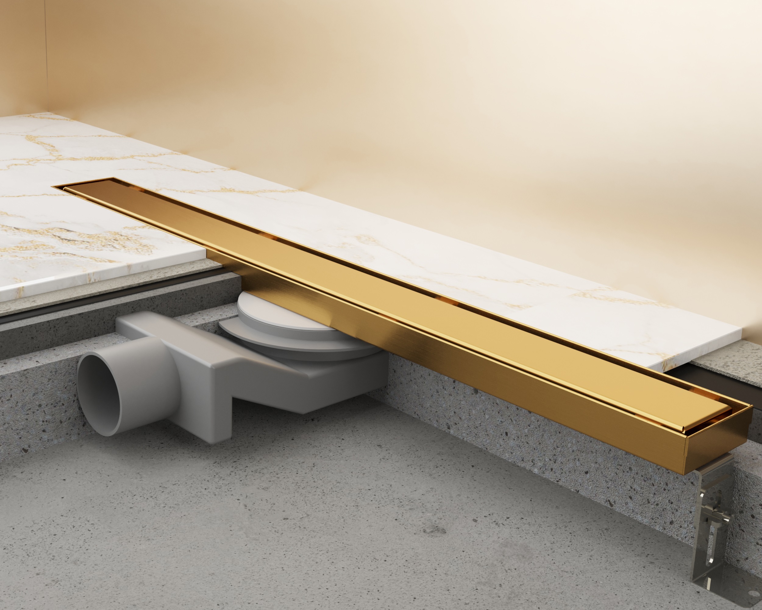 Душевой трап Plumberia Selection Psl Linear 80 см PSL80OB золото брашированное 34170₽