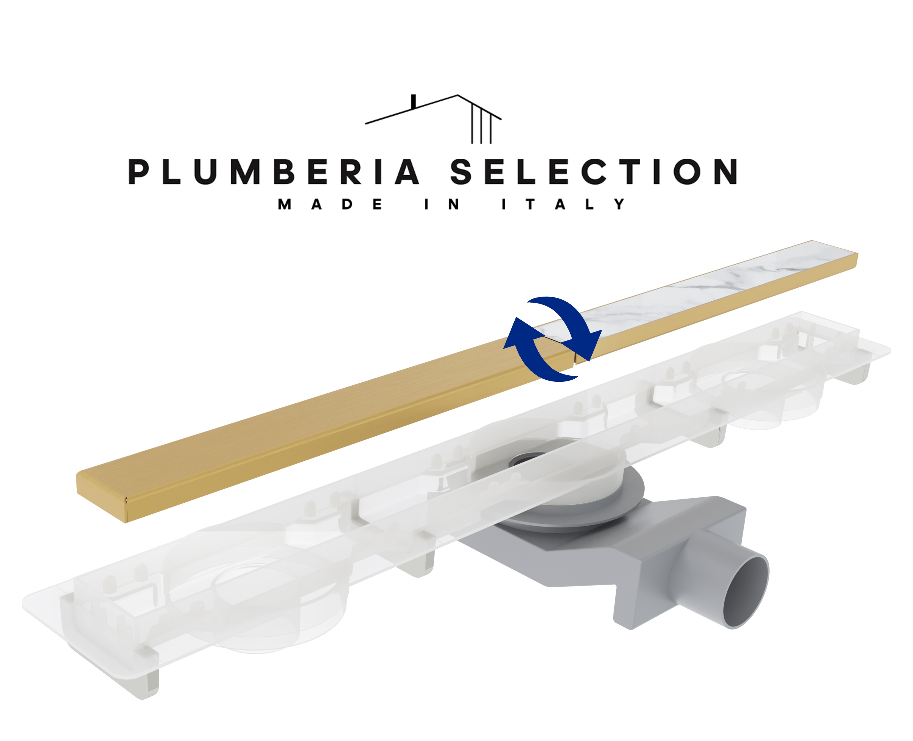 Душевой трап Plumberia Selection Psm Modular 60 см PSM60OB золото брашированное 19742₽