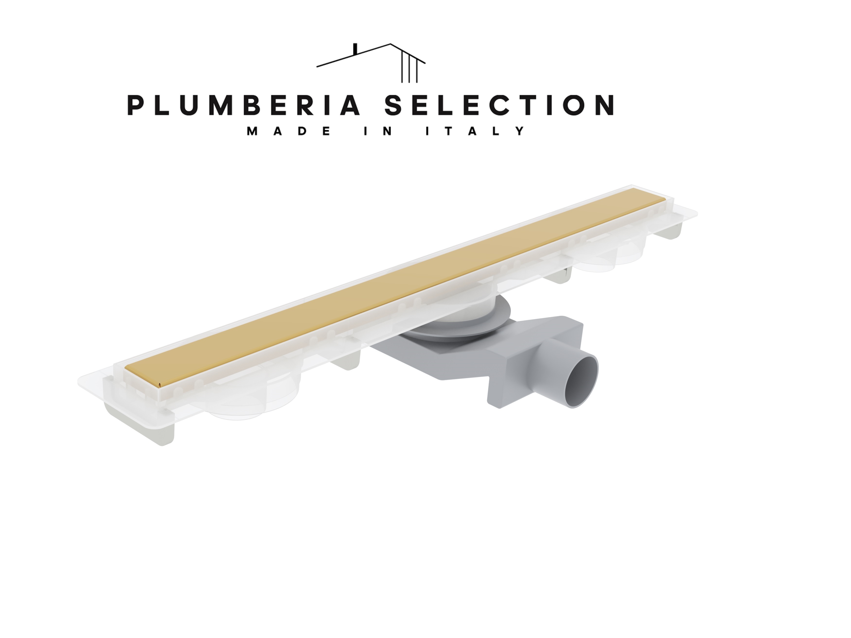 Душевой трап Plumberia Selection Psm Modular 80 см PSM80OR золото 24К