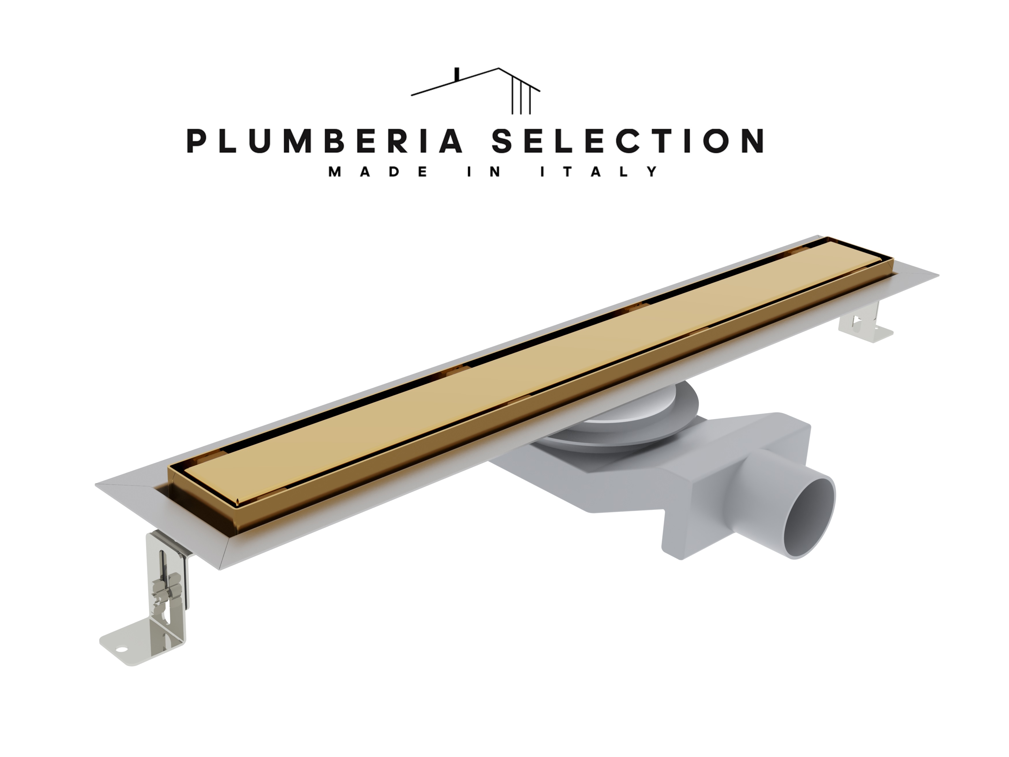 Душевой трап Plumberia Selection Pst In-Tile 60 см PST60OR золото 24К