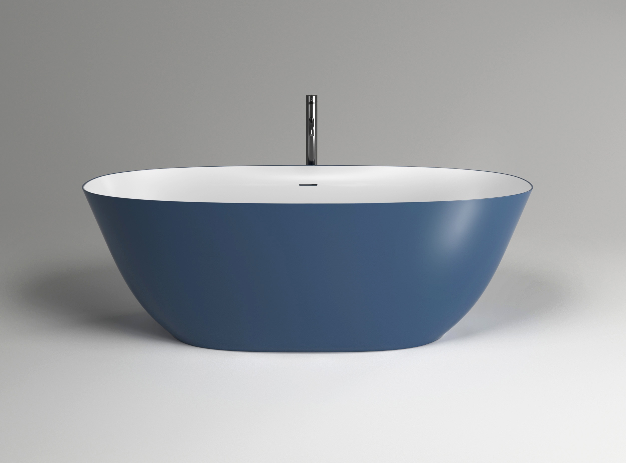 Ванна из искусственного камня Plumberia Selection Veloma 161x70 VELOMA 160BD белая, блу деним