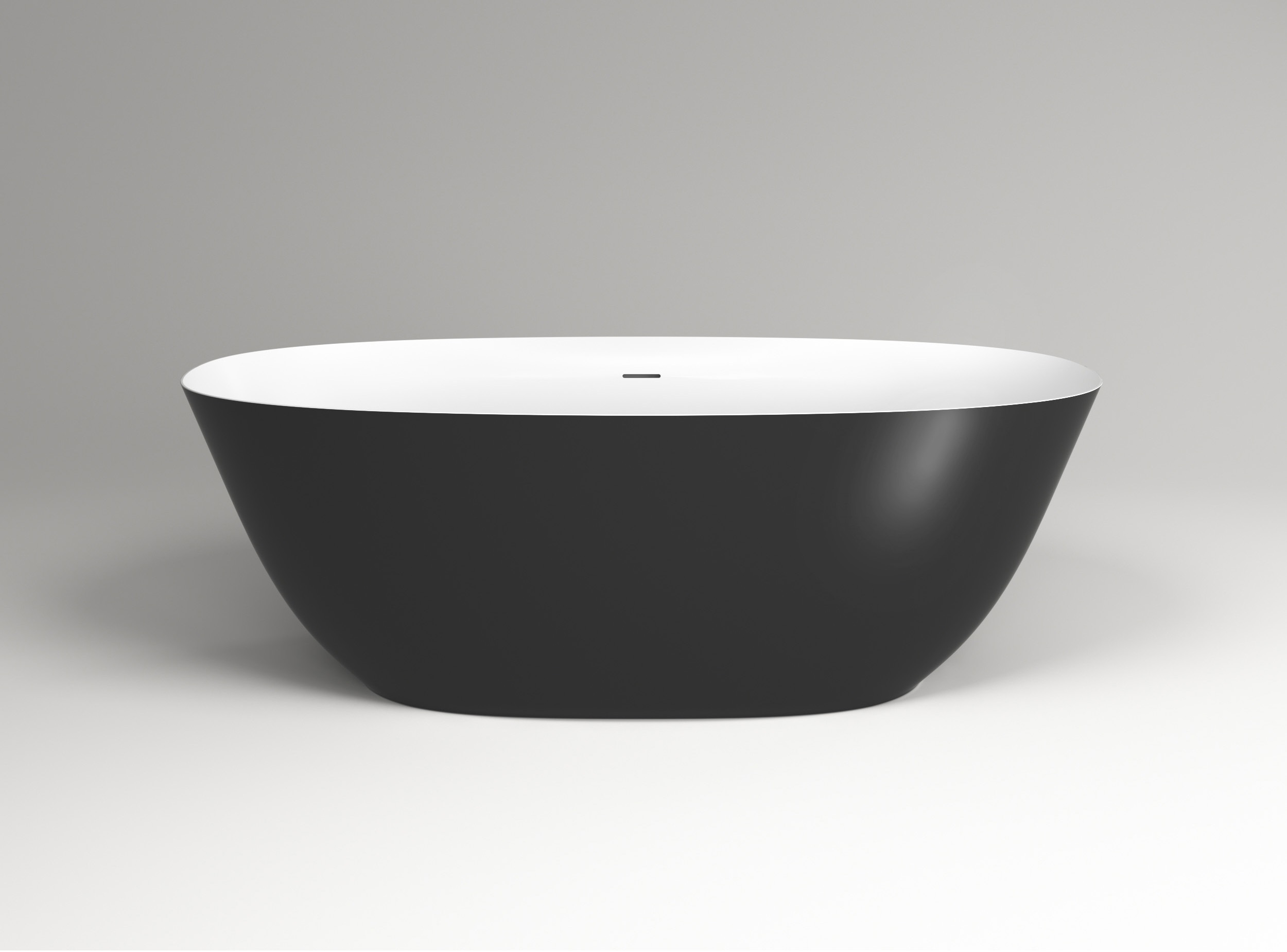 Ванна из искусственного камня Plumberia Selection Veloma 171x75 VELOMA 170BN белая с черным