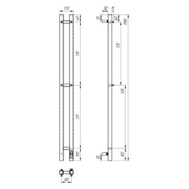 Фото Полотенцесушитель электрический Point Гермес 119x11 PN13812B черный