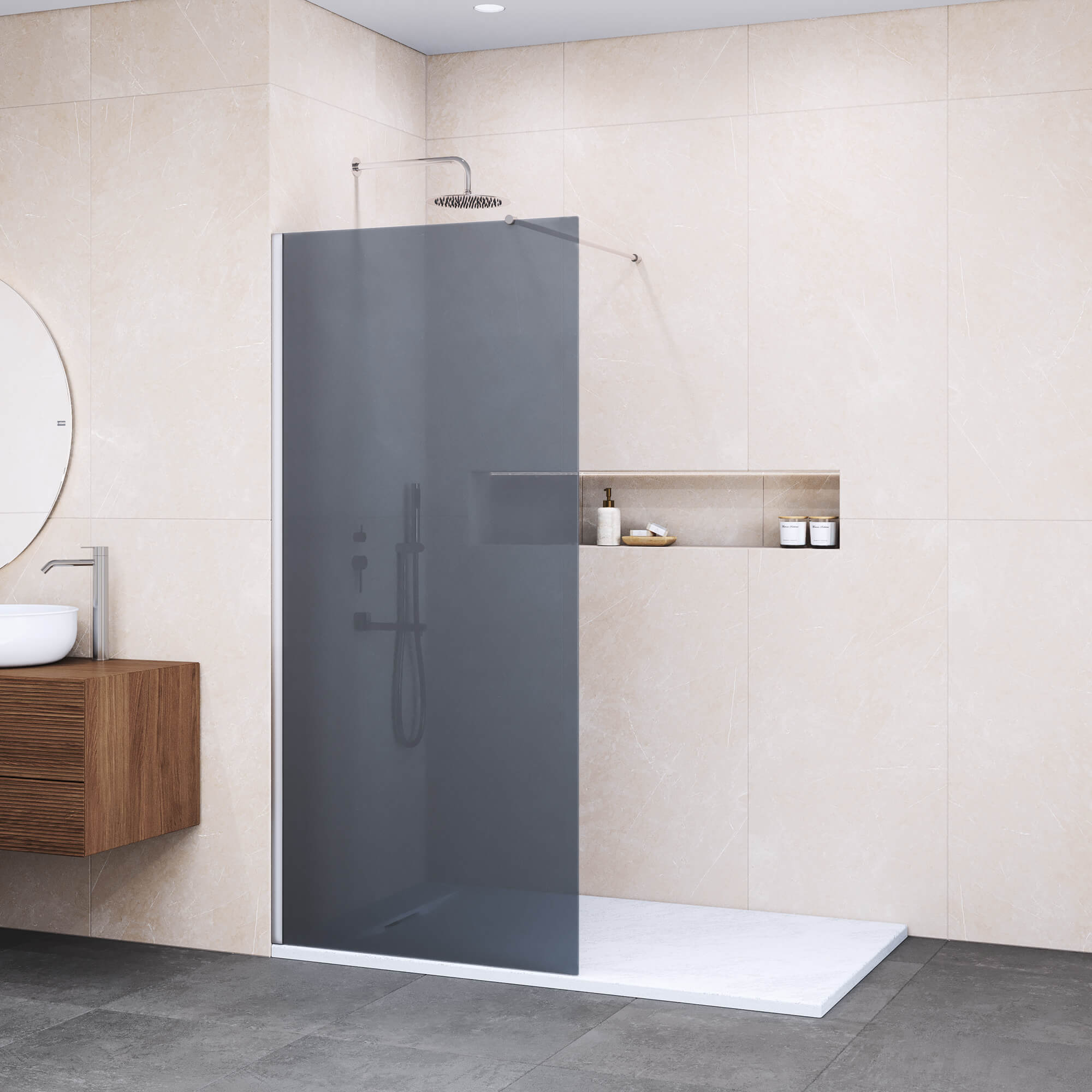 Душевая перегородка Walk-In RGW 100x195 WA-002 стекло тонированное профиль хром 24252₽