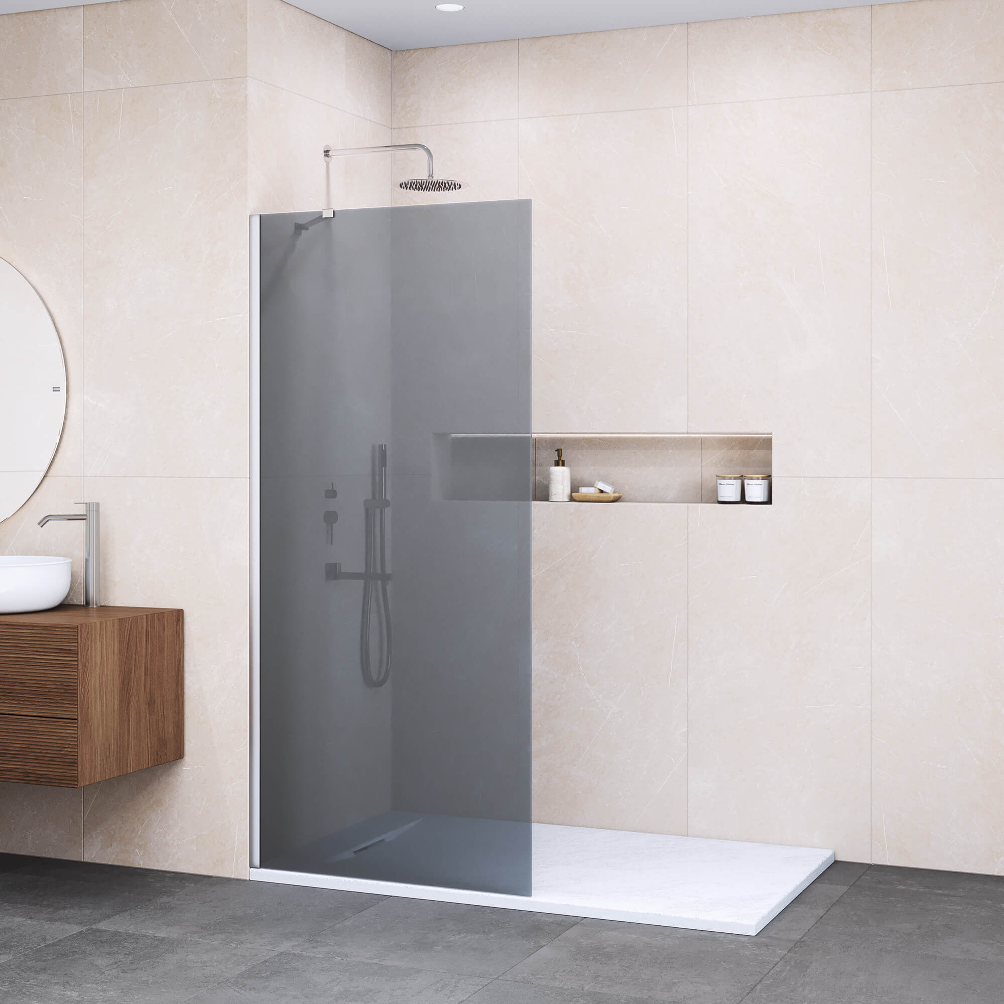 Душевая перегородка Walk-In RGW 80x195 WA-110 стекло тонированное профиль хром 23127₽