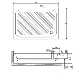 Фото Душевой поддон акриловый RGW Acryl 80x100 B/CL-S белый