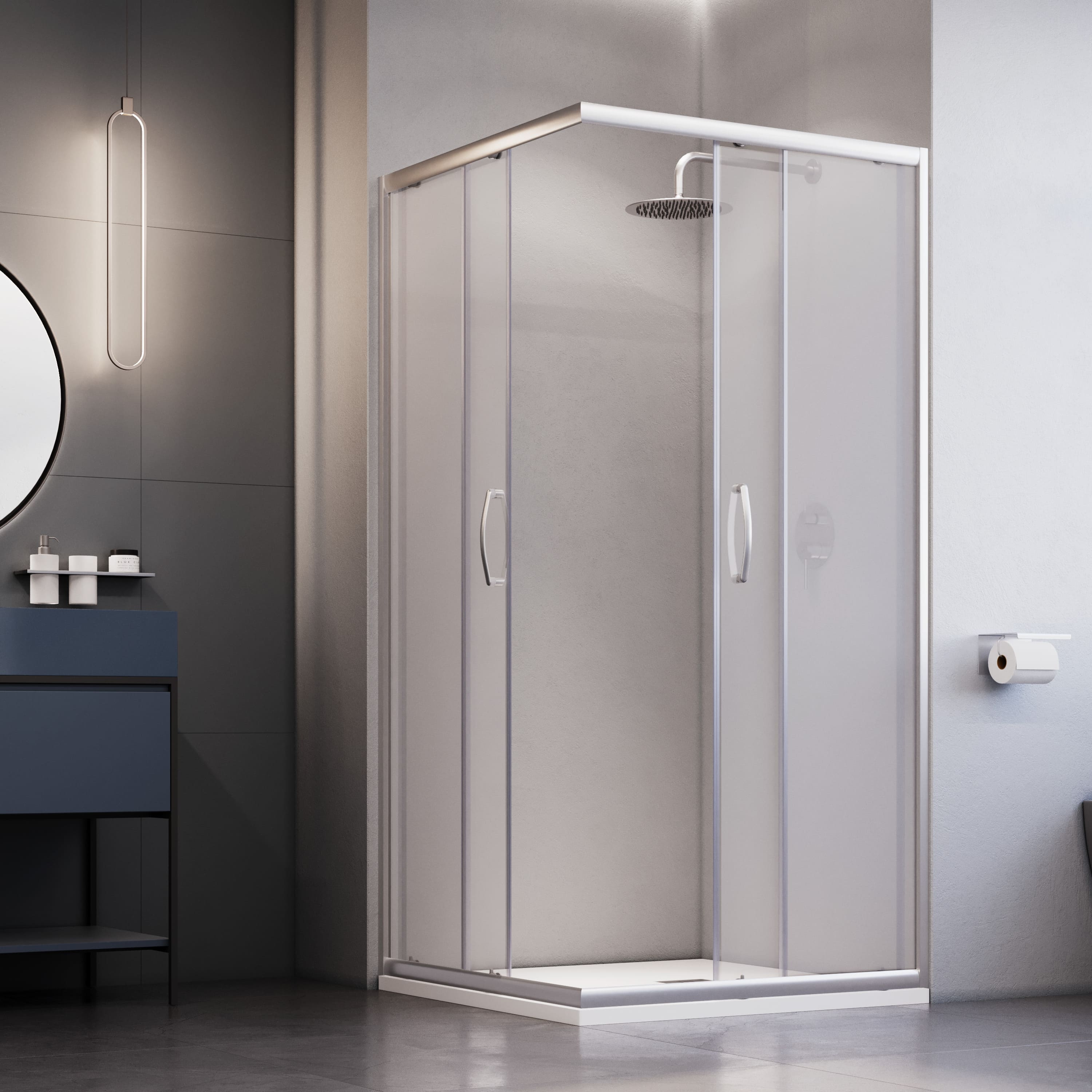 Душевой уголок RGW Dolphin TN-31 90x90 41933199-11 стекло прозрачное профиль хром 11883₽