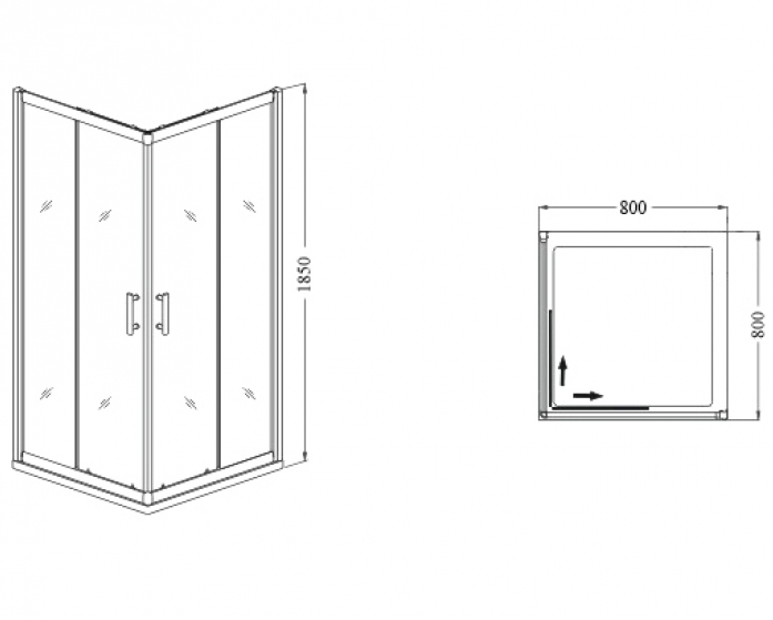 Душевой уголок RGW Dolphin TN-205-J4 80x80 матовое стекло 12214₽