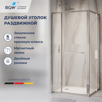 Душевой угол RGW LE-45 120х90 77124529-11 без поддона, стекло прозрачное, профиль хром