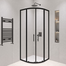 Душевой уголок RGW Passage 100x100 PA-51B стекло прозрачное, профиль черный (02085100-14)