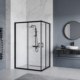 Душевой уголок RGW Passage 120x80 PA-246-B стекло прозрачное, профиль черный
