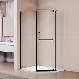 Душевой уголок RGW Passage 80x100 PA-091-B стекло прозрачное, профиль черный (35089180-14)