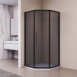 Душевой уголок RGW Passage 90x90  PA-86B стекло тонированное, профиль черный матовый (38088699-34N)