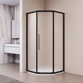 Душевой уголок RGW Passage 90x90 PA-86B стекло сатин, профиль черный матовый (38088699-24N)