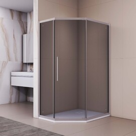 Душевой уголок RGW Passage 100x90 PA-86S стекло тонированное, профиль сатин (38088690-311N)