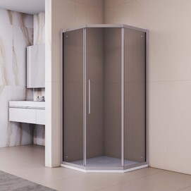 Душевой уголок RGW Passage 100x100 PA-86S стекло тонированное, профиль сатин (38088600-311N)