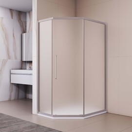 Душевой уголок RGW Passage 100x90 PA-86S стекло матовое, профиль сатин (38088690-211N)
