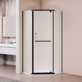 Душевой уголок RGW Passage 90х90 PA-081B стекло матовое-сатинат, профиль черный (35088199-24)