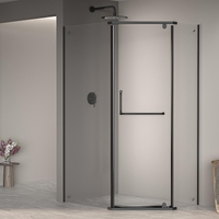 Душевой угол RGW Passage 120x90 PA-091-B стекло матовое-сатинат, профиль черный (35089192-24)