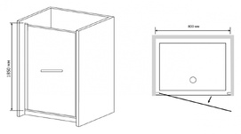 Фото Душевой уголок Radaway Classic C900 90x90 30050-04-02 стекло матовое, профиль белый, без поддона