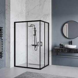 Душевой уголок RGW Passage PA-246B 70x90 стекло прозрачное, профиль черный (030824679-14)