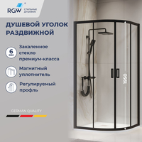 Душевой угол RGW Passage PA-52-B 80x80 стекло прозрачное, профиль черный (03085288-14)