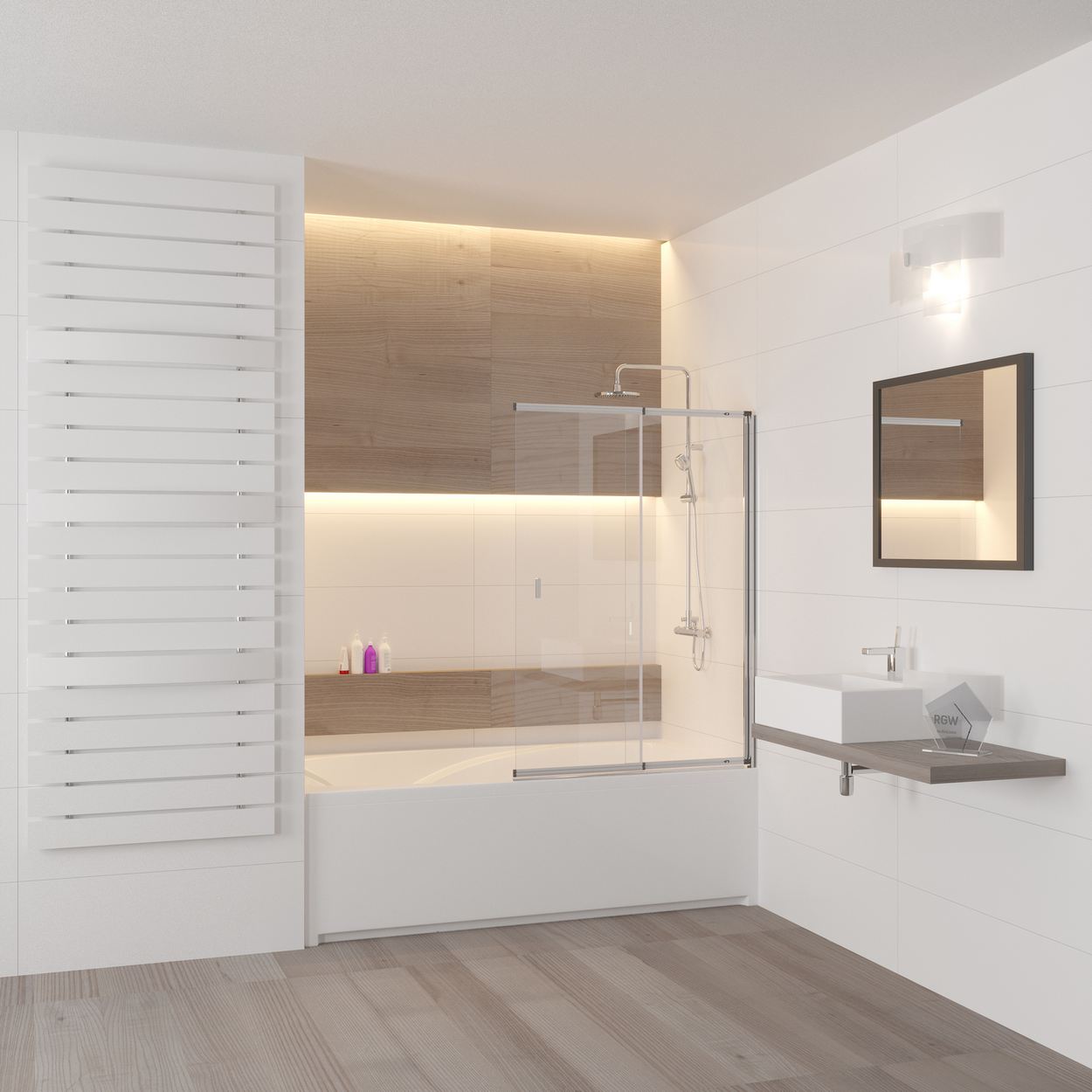 Шторка для ванны RGW Screens SC-40 100 см прозрачное стекло 16535₽